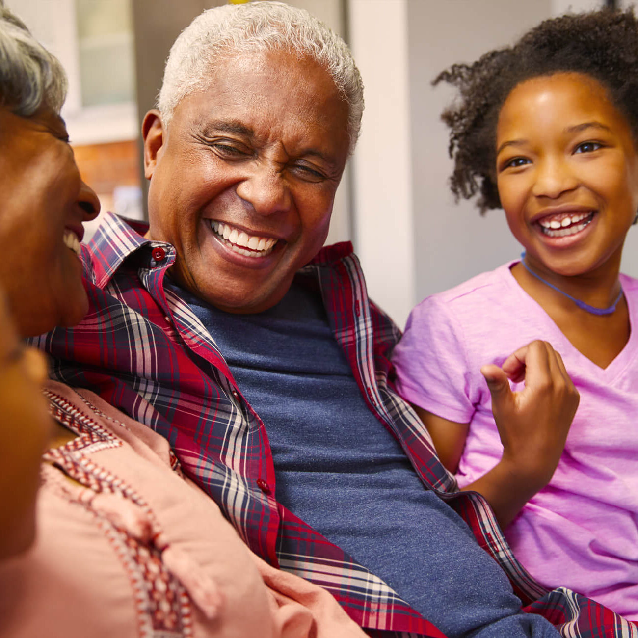 Grandparents laughing